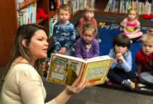 Reading in the school library